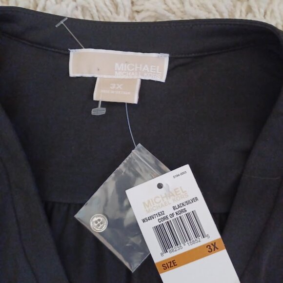 Michael Michael Kors Women’s Plus 3X Black Chain Lace-Up Dress NWT $130 - Picture 3 of 10